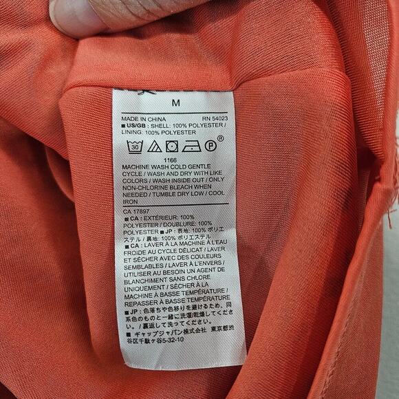 Banana Republic Orange Black Pleated Geometric Modern Midi Skirt Size Medium - Picture 7 of 7